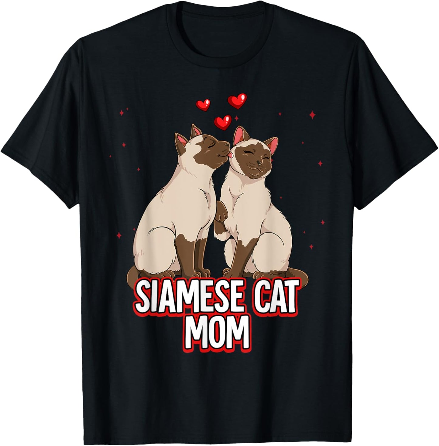 Siamese Cat Mom T-Shirt - T-Shirt | Black
