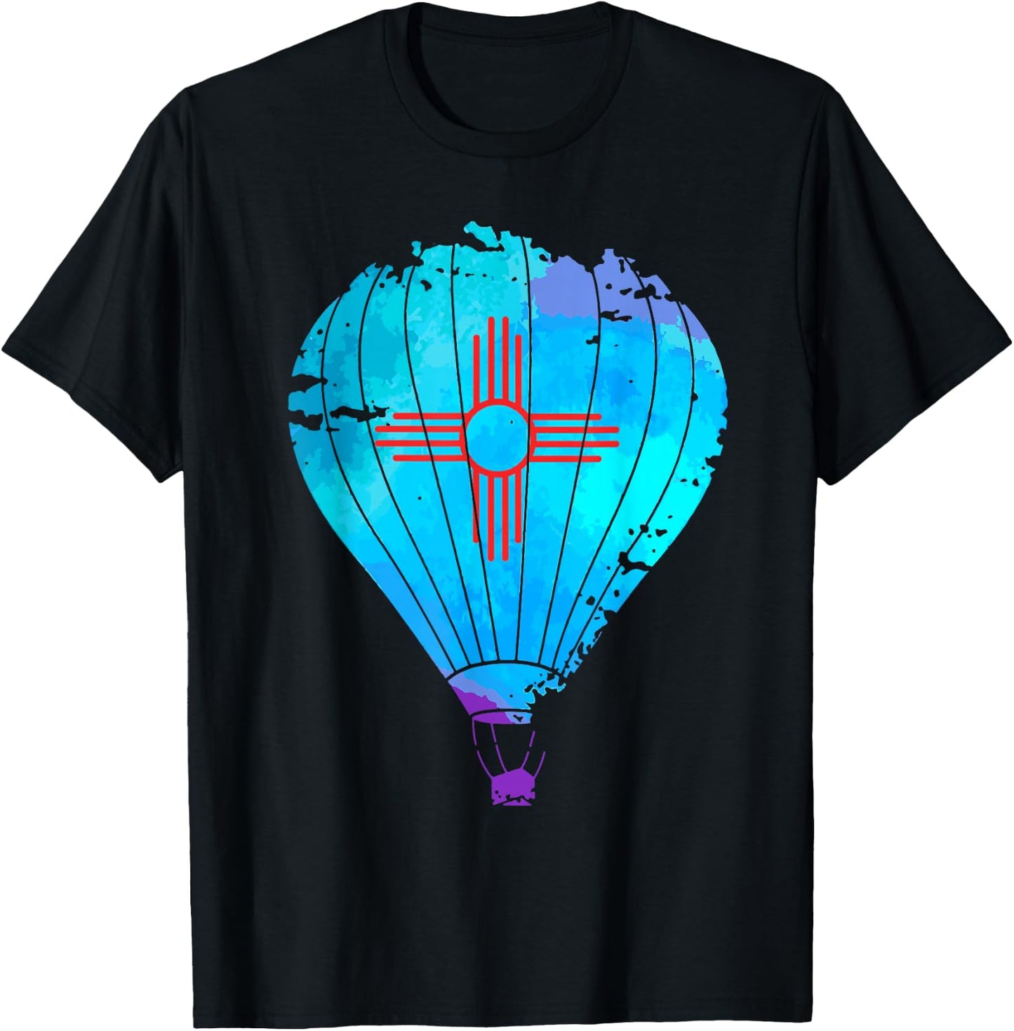 Hot Air Balloon Festival Zia New Mexico T-Shirt - T-Shirt | Black