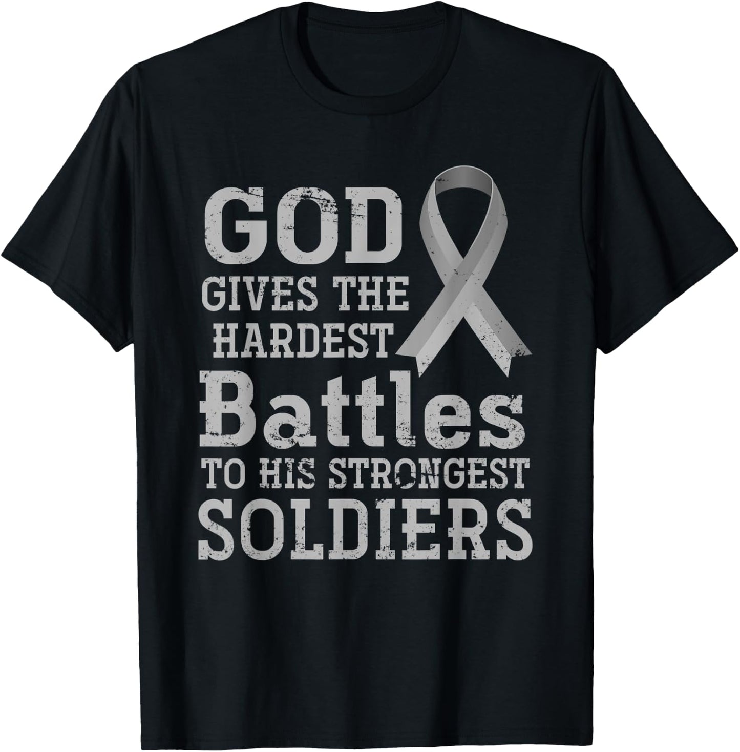 Lung Cancer Fighter Christian Gift Lung Cancer Awareness T-Shirt - T-Shirt | Black