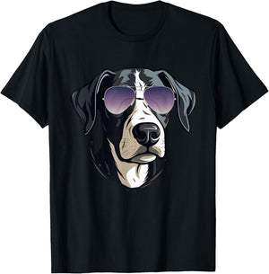 Gifts For Dog Lovers Graphic Cool Dog With Sunglasses T-Shirt - T-Shirt | Black