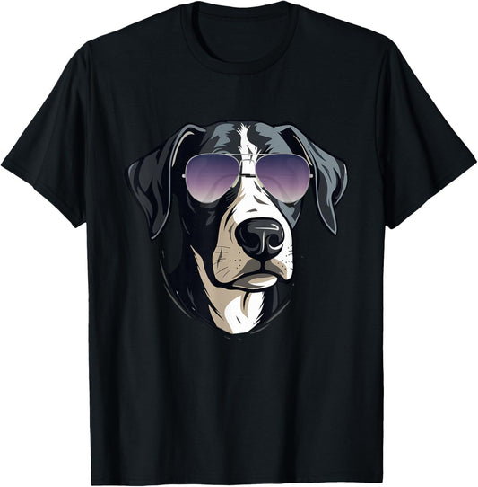 Gifts For Dog Lovers Graphic Cool Dog With Sunglasses T-Shirt - T-Shirt | Black