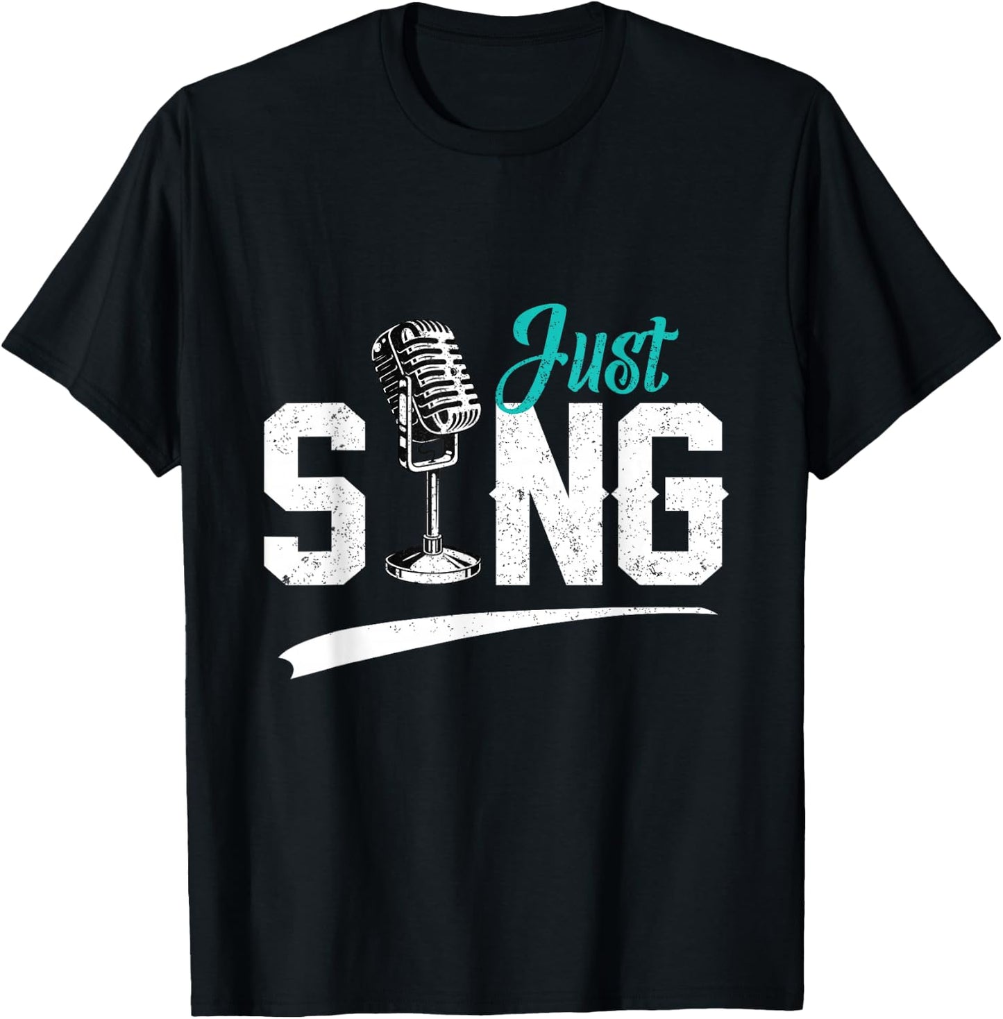 Microphone Singing Vocal Singer Musical Gift T-Shirt - T-Shirt | Black