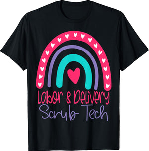 L&D Scrub Tech Labor And Delivery Surgical Technologist T-Shirt - T-Shirt | Black