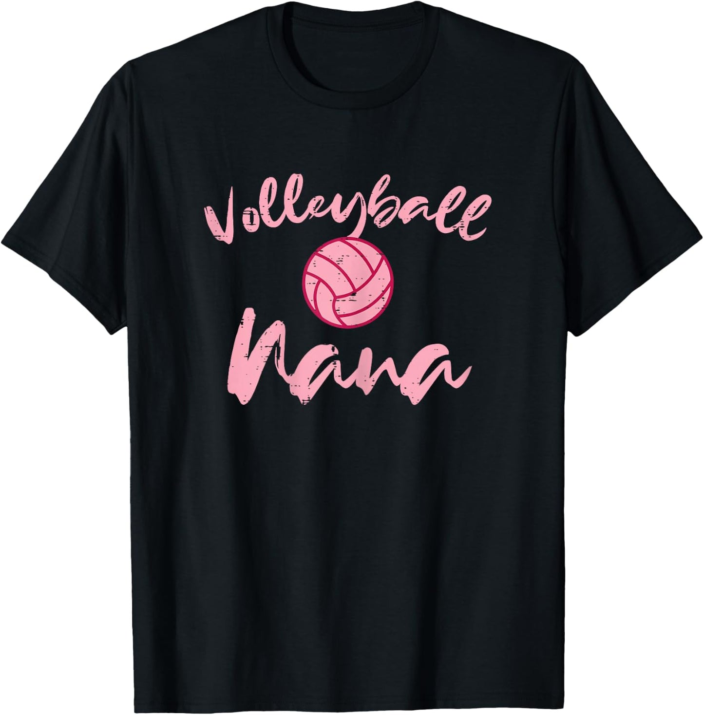 Volleyball Nana Cute Mom Grandmother Sports Grandma Women T-Shirt - T-Shirt | Black