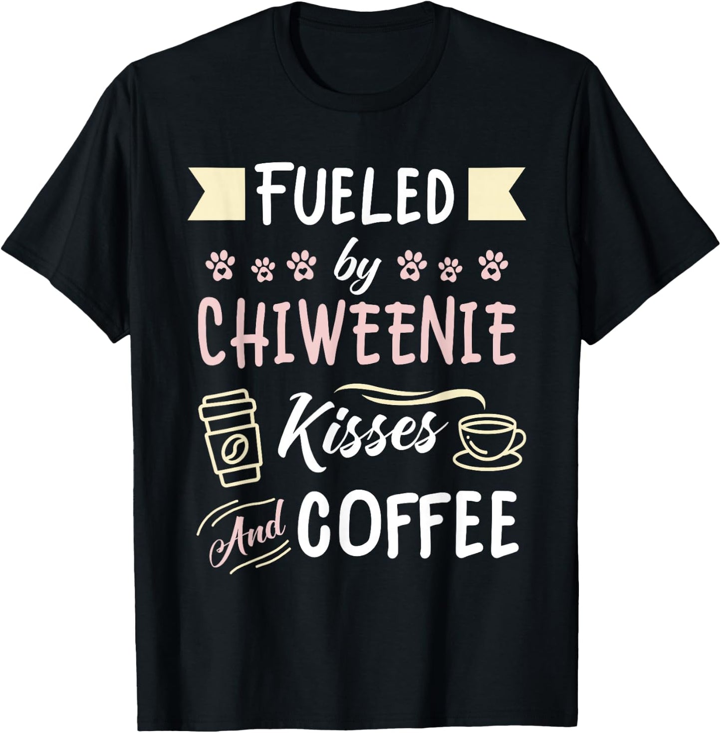 Chiweenie Mom Coffee Lover Dog Pet Owner T-Shirt - T-Shirt | Black