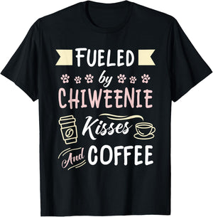 Chiweenie Mom Coffee Lover Dog Pet Owner T-Shirt - T-Shirt | Black