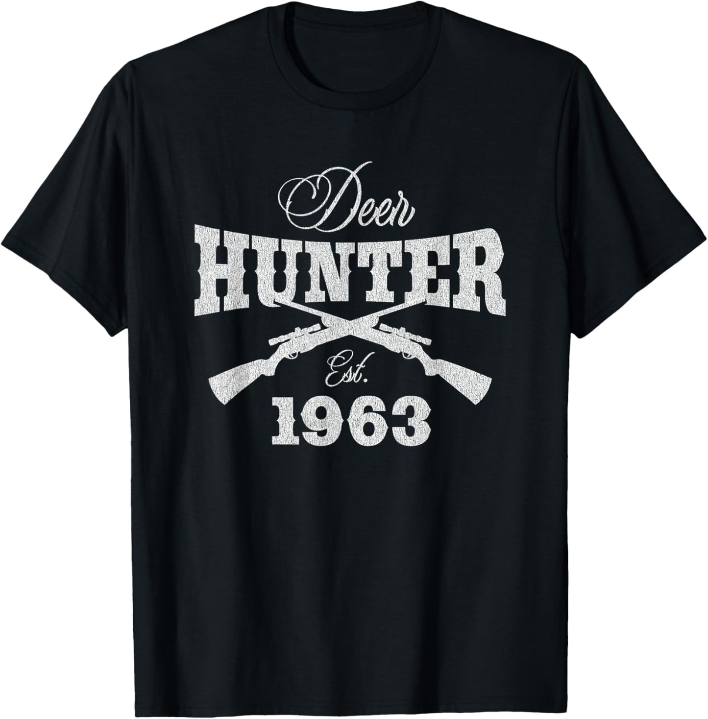 61 Year Old Deer Hunter Hunting 1963 61st Birthday T-Shirt - T-Shirt | Black