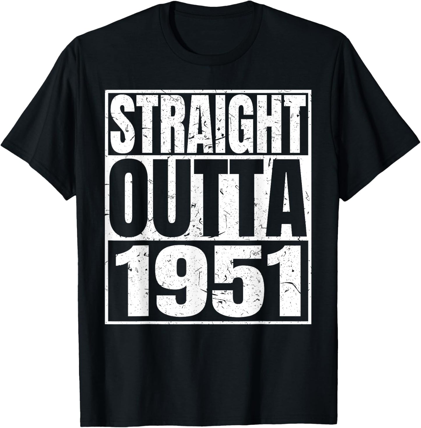 Straight Outta 1951 Retro Birthday Idea Born In 1951 Vintage T-Shirt - T-Shirt | Black