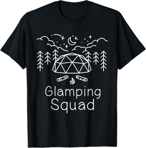 Glamping Squad Matching Group Glamper Men Women Kids Glamp T-Shirt - T-Shirt | Black