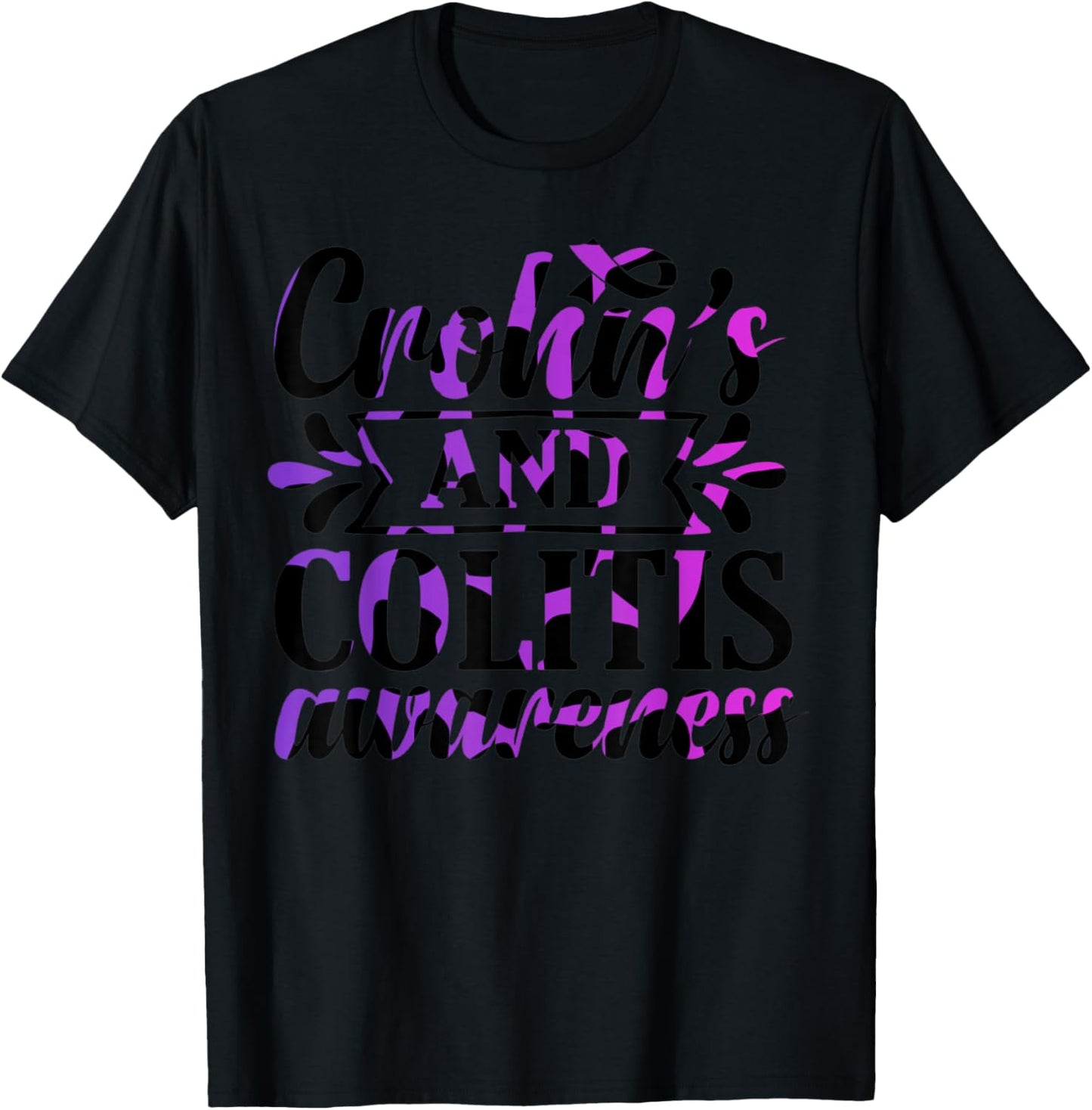 Crohn's and Colitis Awareness T-Shirt - T-Shirt | Black