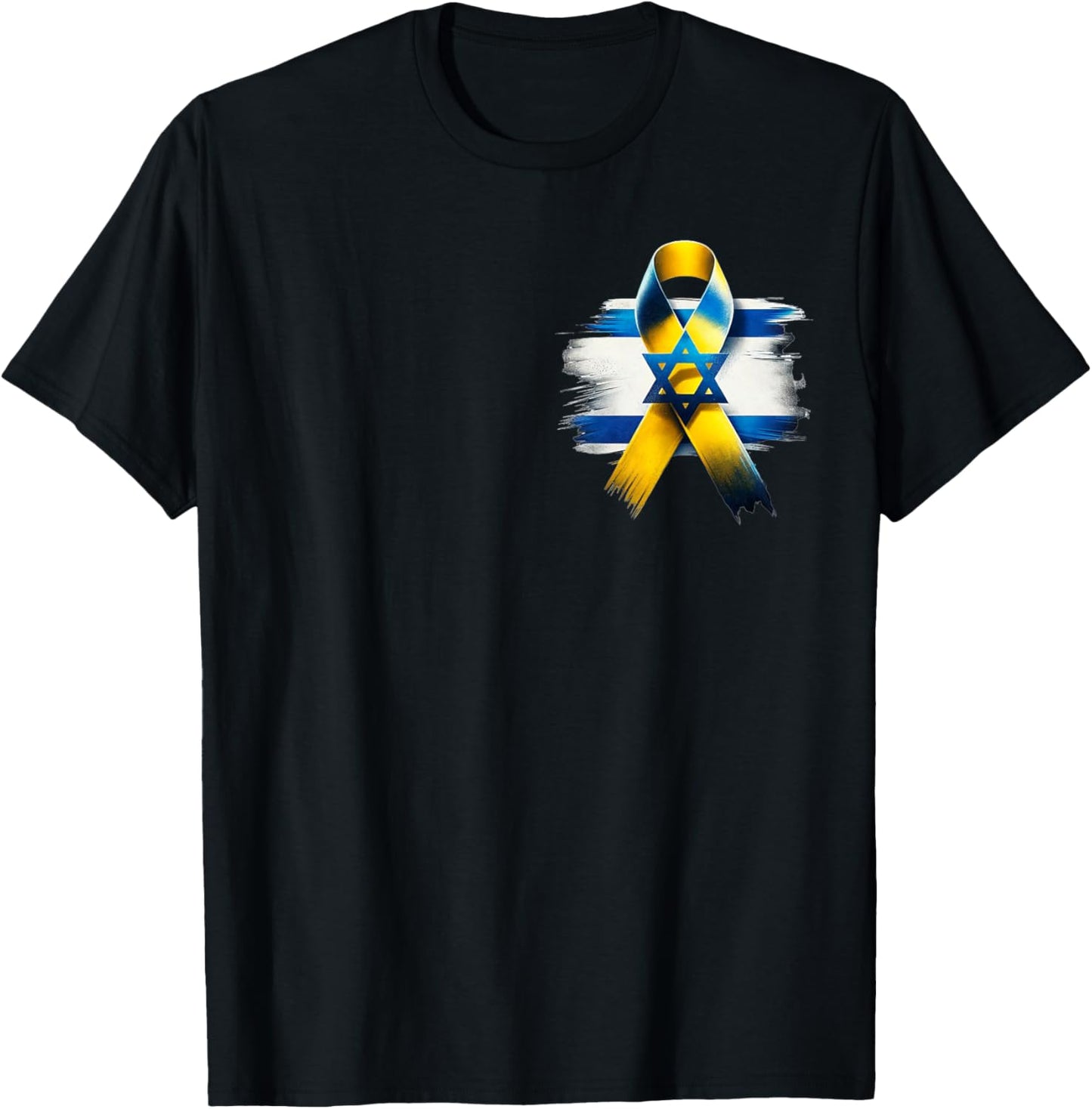 Israel Flag - Yellow Ribbon - Bring Them Home Now - Israel T-Shirt - T-Shirt | Black