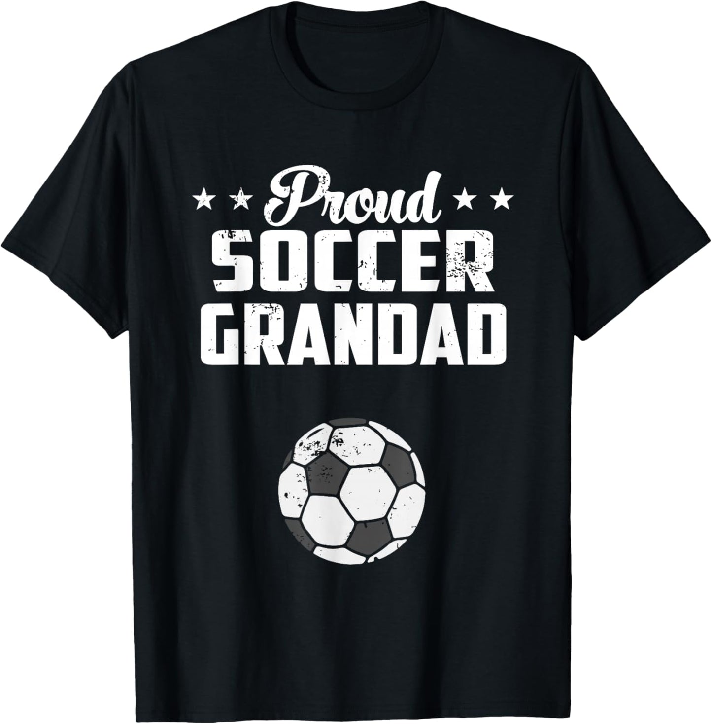 Proud Grandad Soccer Vintage Soccer Lover Fathers Day Men T-Shirt - T-Shirt | Black
