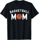 Basketball Mom Supportive Player Mama Mothers Day T-Shirt - T-Shirt | Black