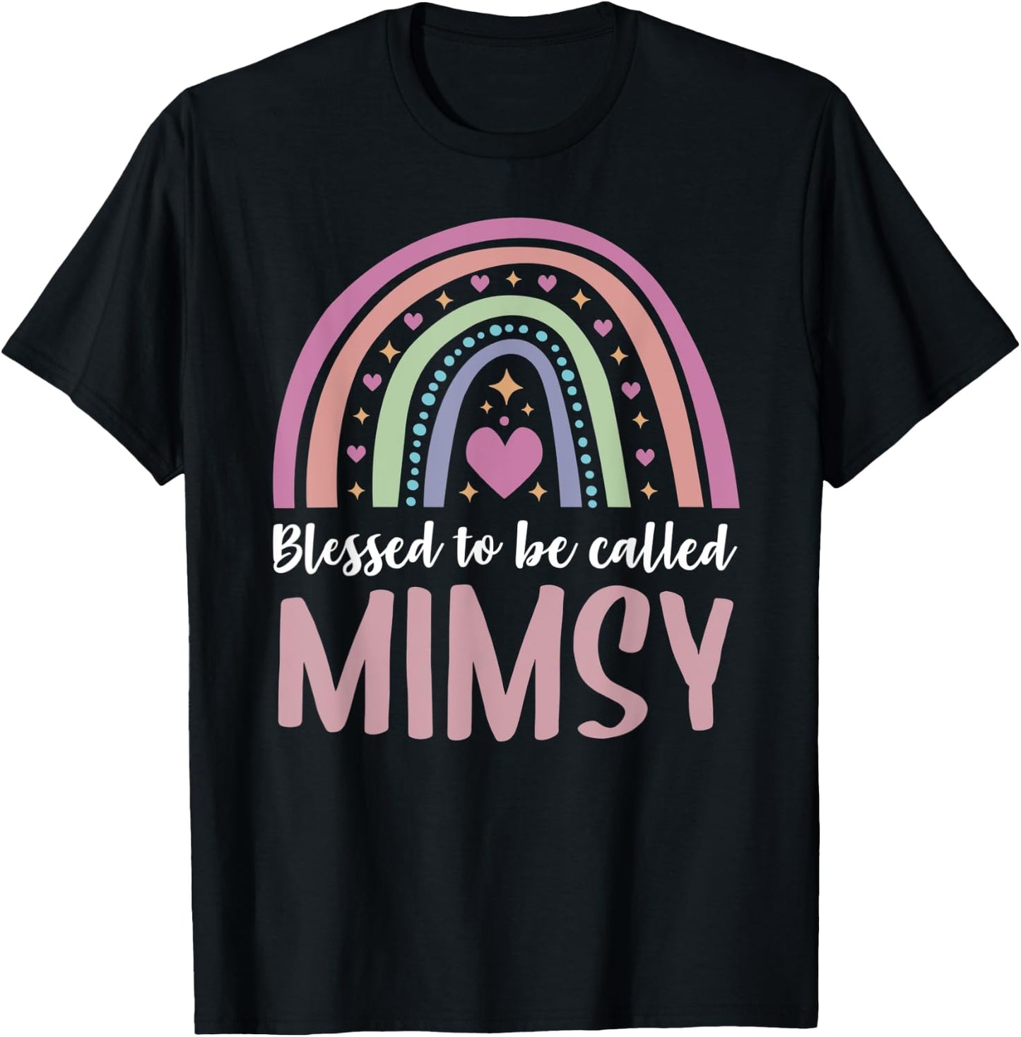 Mimsy Shirt for Grandma Women Mothers Day Blessed Mimsy T-Shirt - T-Shirt | Black