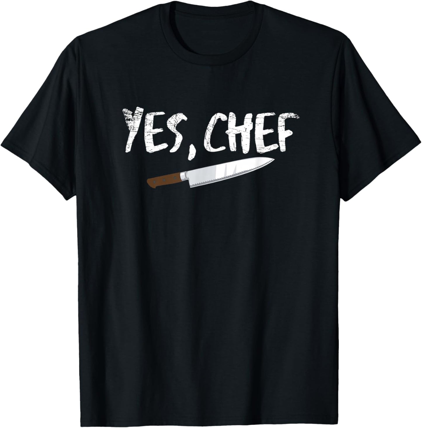Yes Chef Funny Restaurant Kitchen Cooking T-Shirt - T-Shirt | Black