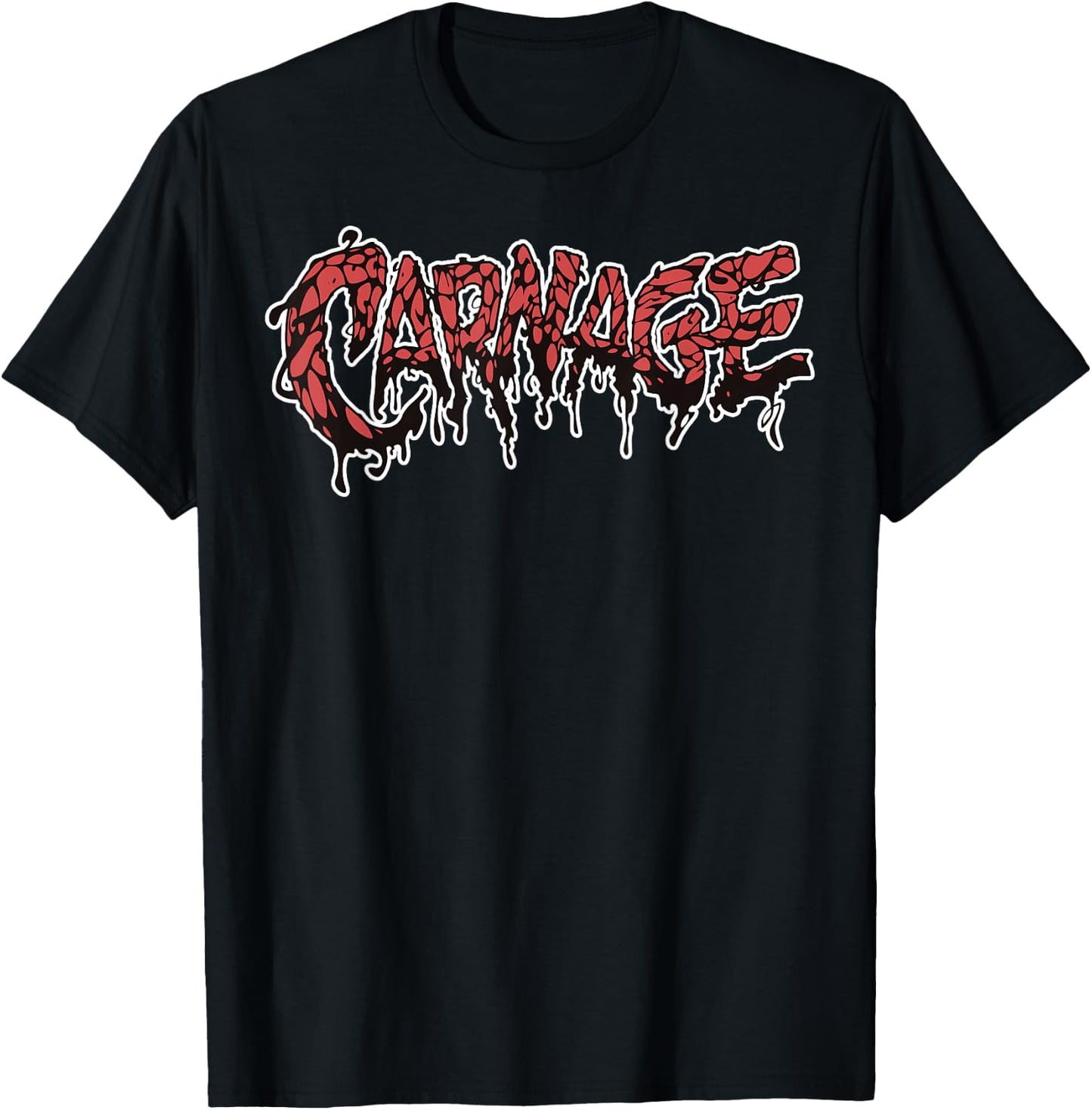 Marvel Carnage Ripped Logo T-Shirt - T-Shirt | Black