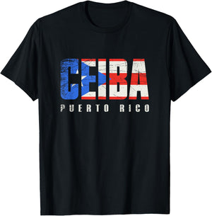 Puerto Rican flag Ceiba Puerto Rico T-Shirt - T-Shirt | Black