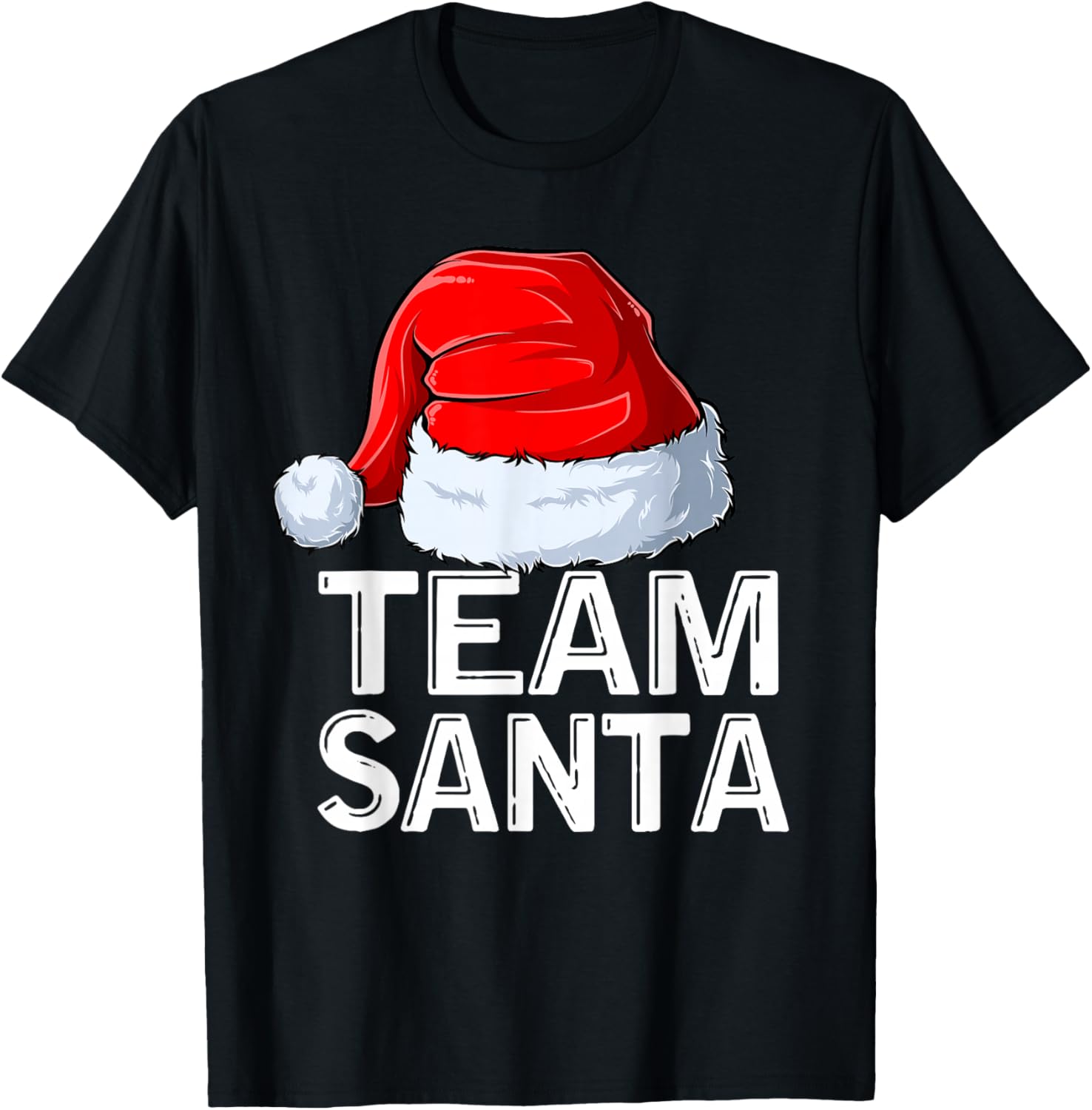 Team Santa Christmas Squad Family Matching Pajamas T-Shirt - T-Shirt | Black