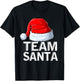 Team Santa Christmas Squad Family Matching Pajamas T-Shirt - T-Shirt | Black