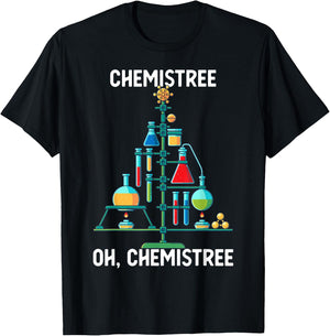 Oh Chemistree Funny Christmas Tree Chemistry T-Shirt - T-Shirt | Black