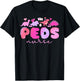 Valentine Peds Nurse Valentines Day Pediatric Nurse T-Shirt - T-Shirt | Black