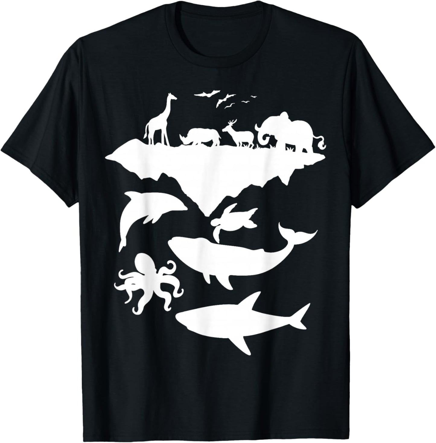 Animals Of The World Wildlife Conservation Funny Environment T-Shirt - T-Shirt | Black
