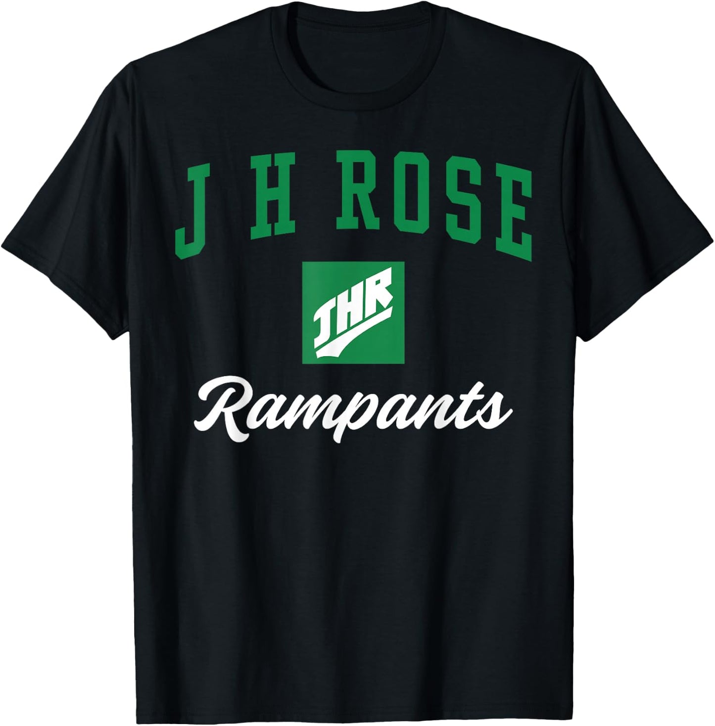 J H Rose High School Rampants C3 T-Shirt - T-Shirt | Black