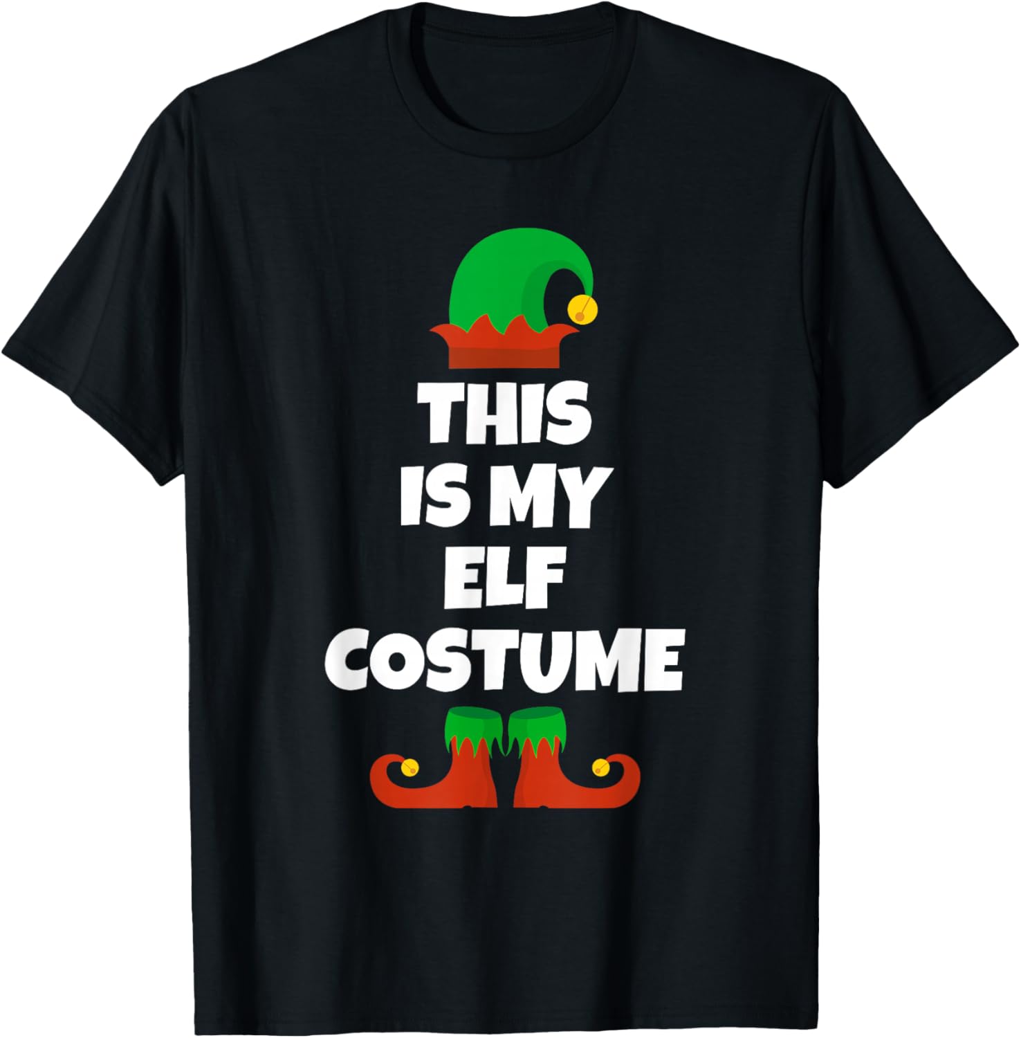 This Is My Elf Costume Halloween Lazy Easy Last Minute T-Shirt - T-Shirt | Black