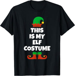 This Is My Elf Costume Halloween Lazy Easy Last Minute T-Shirt - T-Shirt | Black