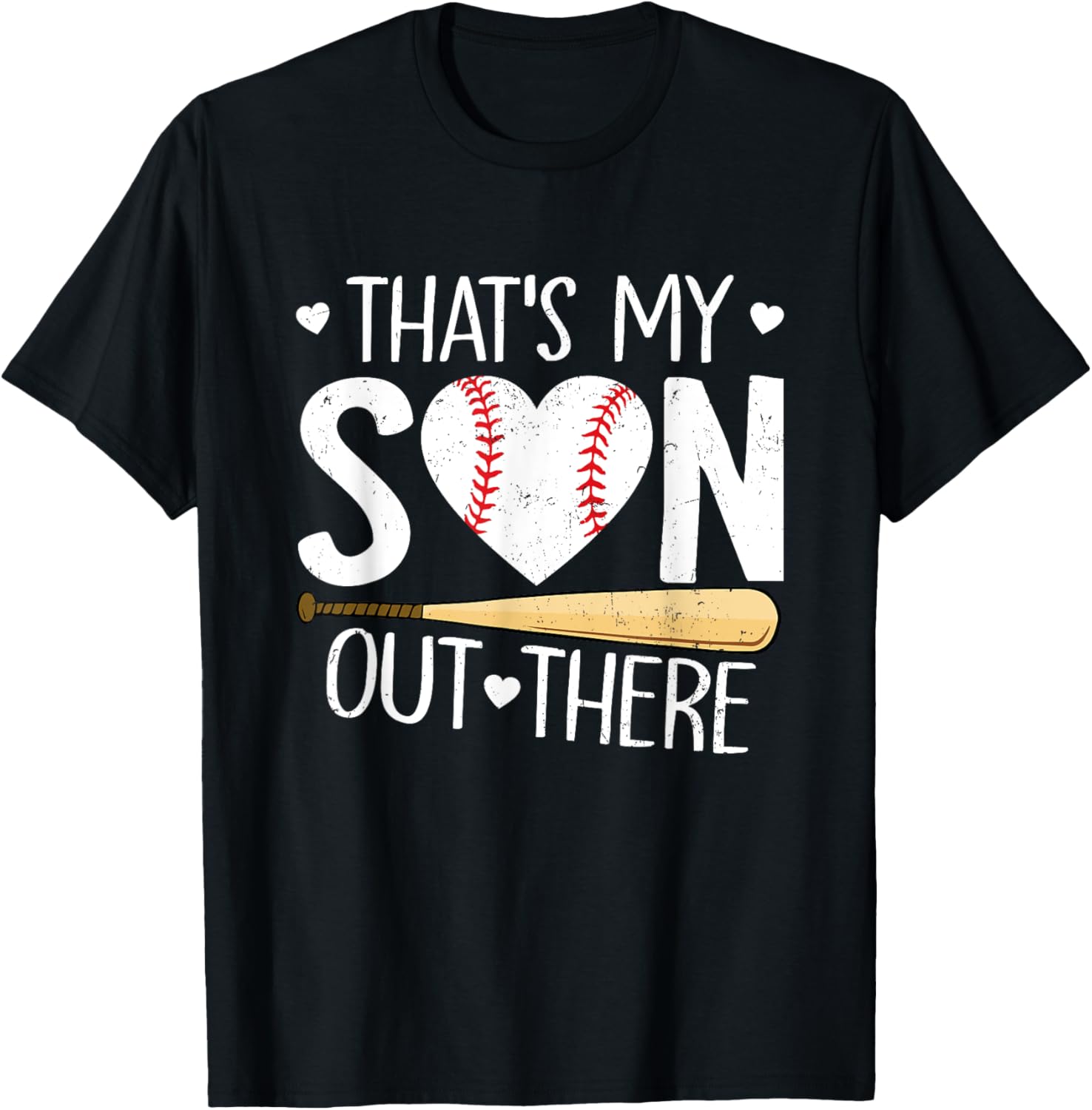 Baseball Mom Dad Funny That's My Son Out There Baseball T-Shirt - T-Shirt | Black