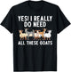 Cool Goat Design Women Animal Farming Goat Lover T-Shirt - T-Shirt | Black
