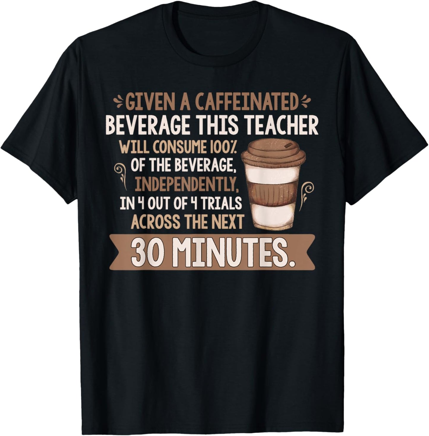 Given A Caffeinated Beverage This Teacher Will Consume Women T-Shirt - T-Shirt | Black