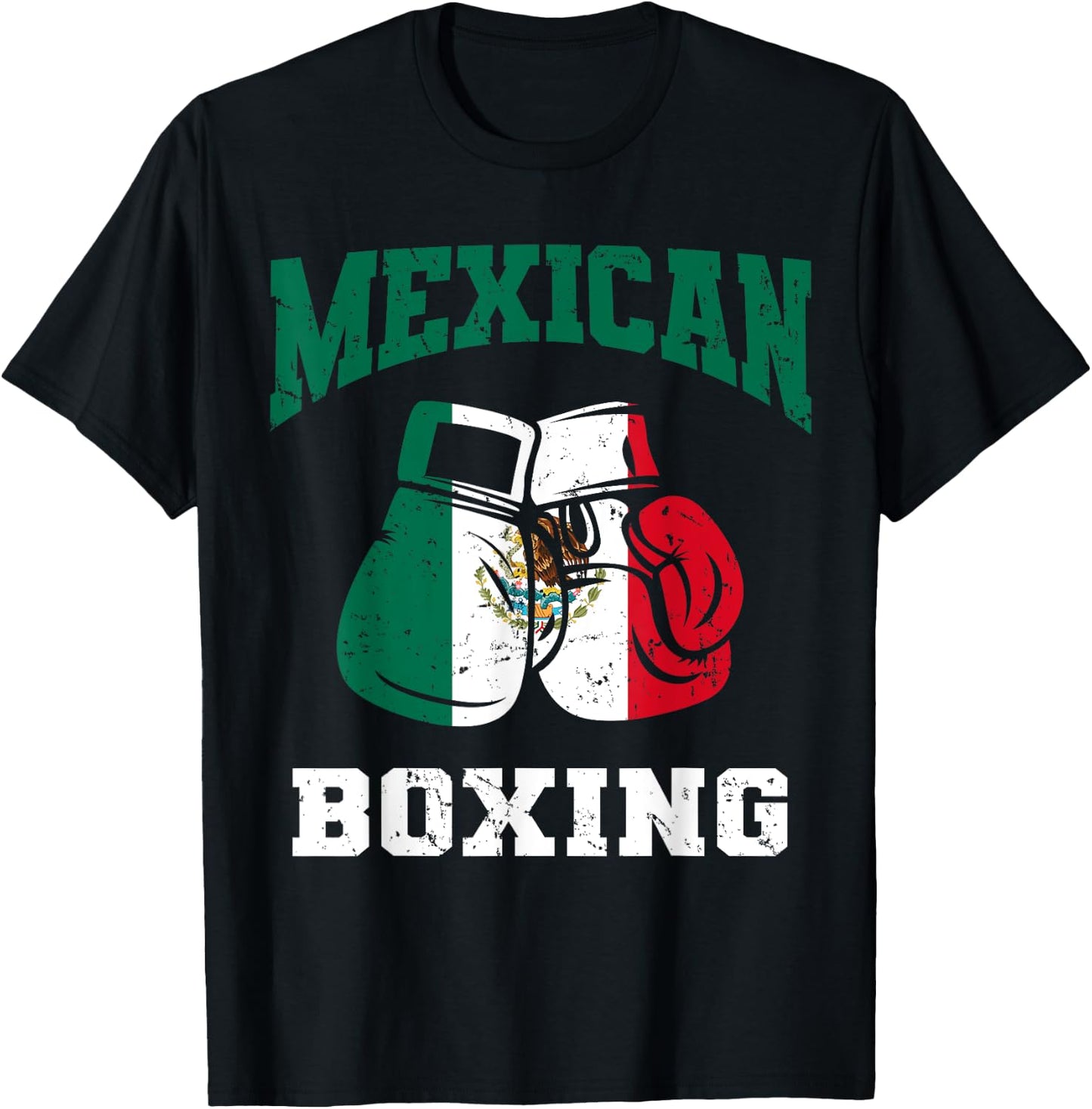 Mexican Boxing Gloves Mexico Pride Patriotic Boys Kids T-Shirt - T-Shirt | Black