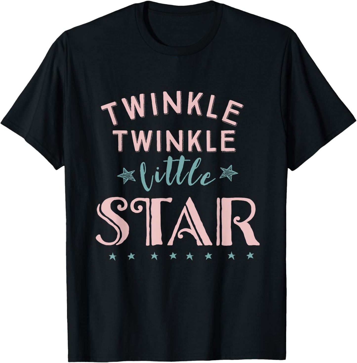 Twinkle Twinkle Little Star Cute T-Shirt - T-Shirt | Black