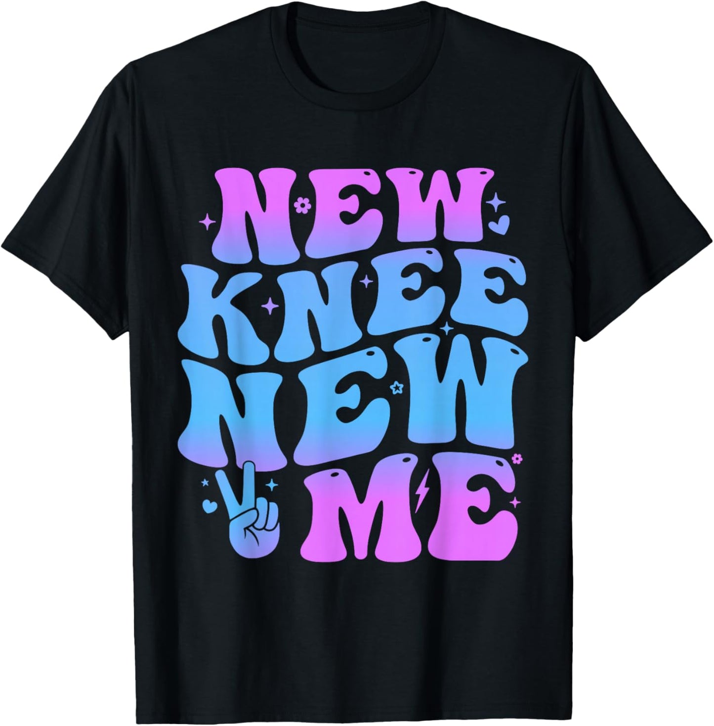 New Knee New Me Funny knee Replacement Surgery Recovery Joke T-Shirt - T-Shirt | Black