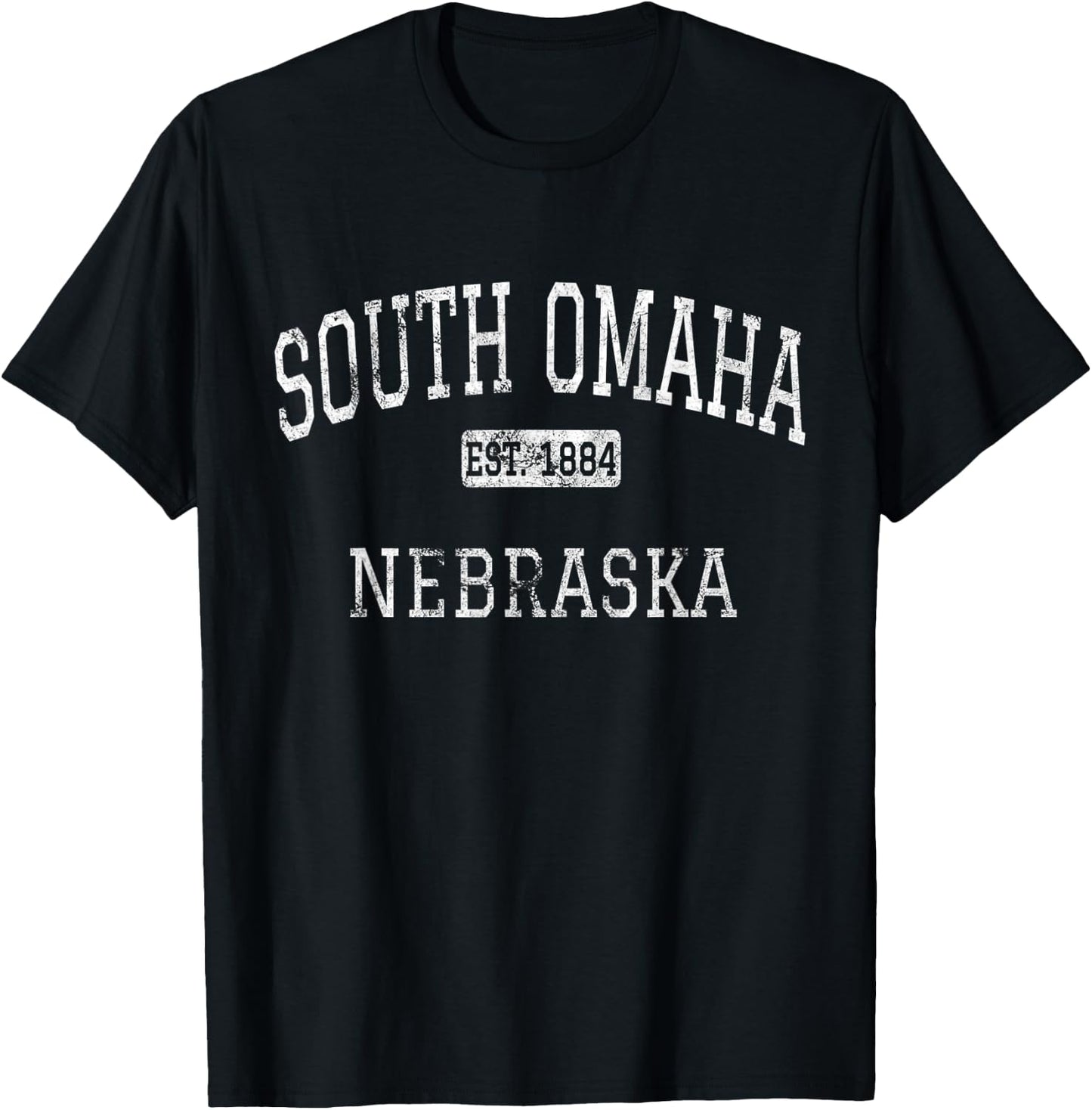 South Omaha Nebraska NE Vintage T-Shirt - T-Shirt | Black