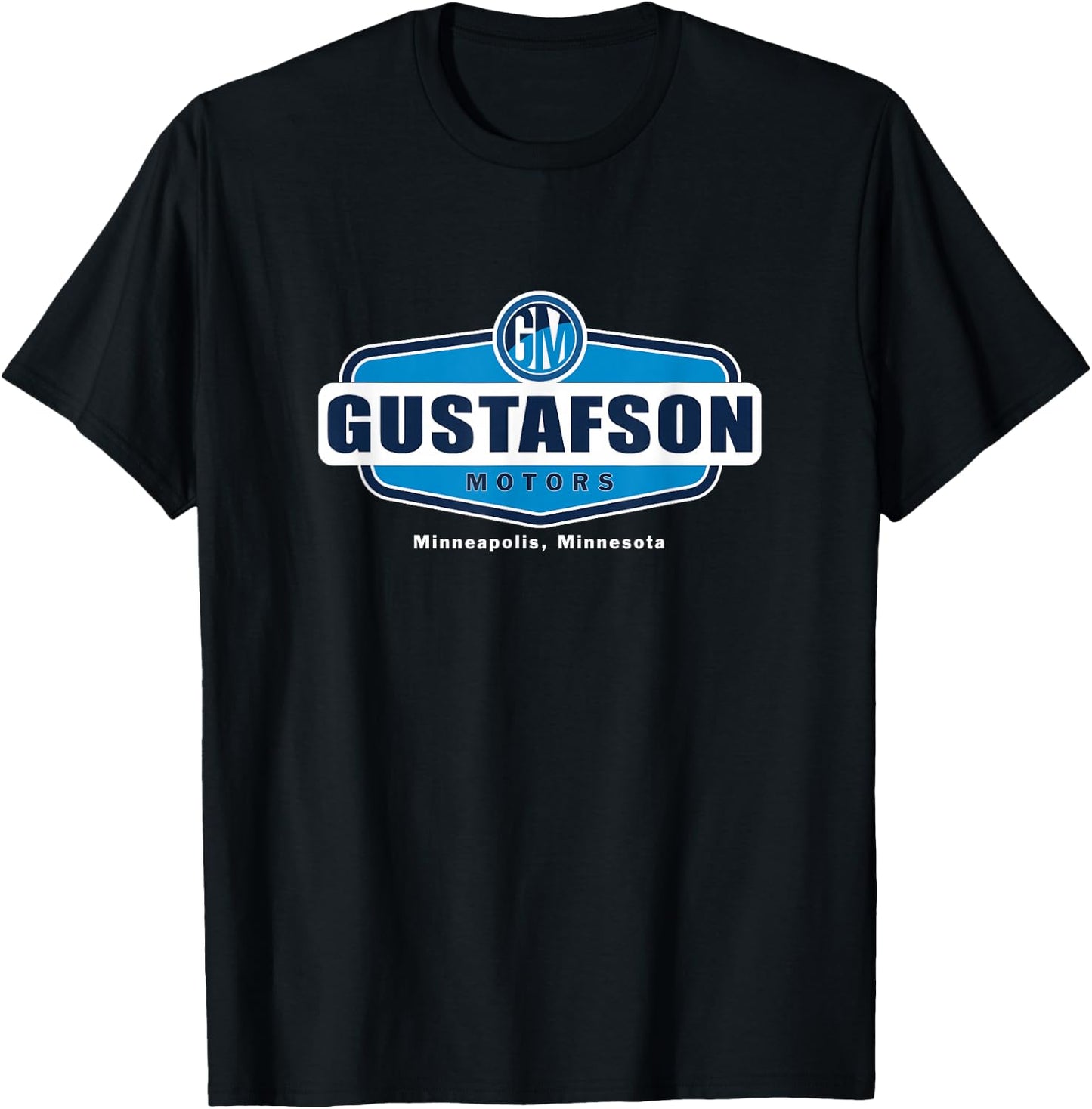 Aura Apparel Fargo Gustafson Motors Movie - Black, Adult, , Short Sleeve, Small, Classic Fit, Cotton Blend T-Shirt - T-Shirt | Black