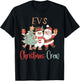 EVS Christmas Crew Santa Snowman Environmental Services Team T-Shirt - T-Shirt | Black