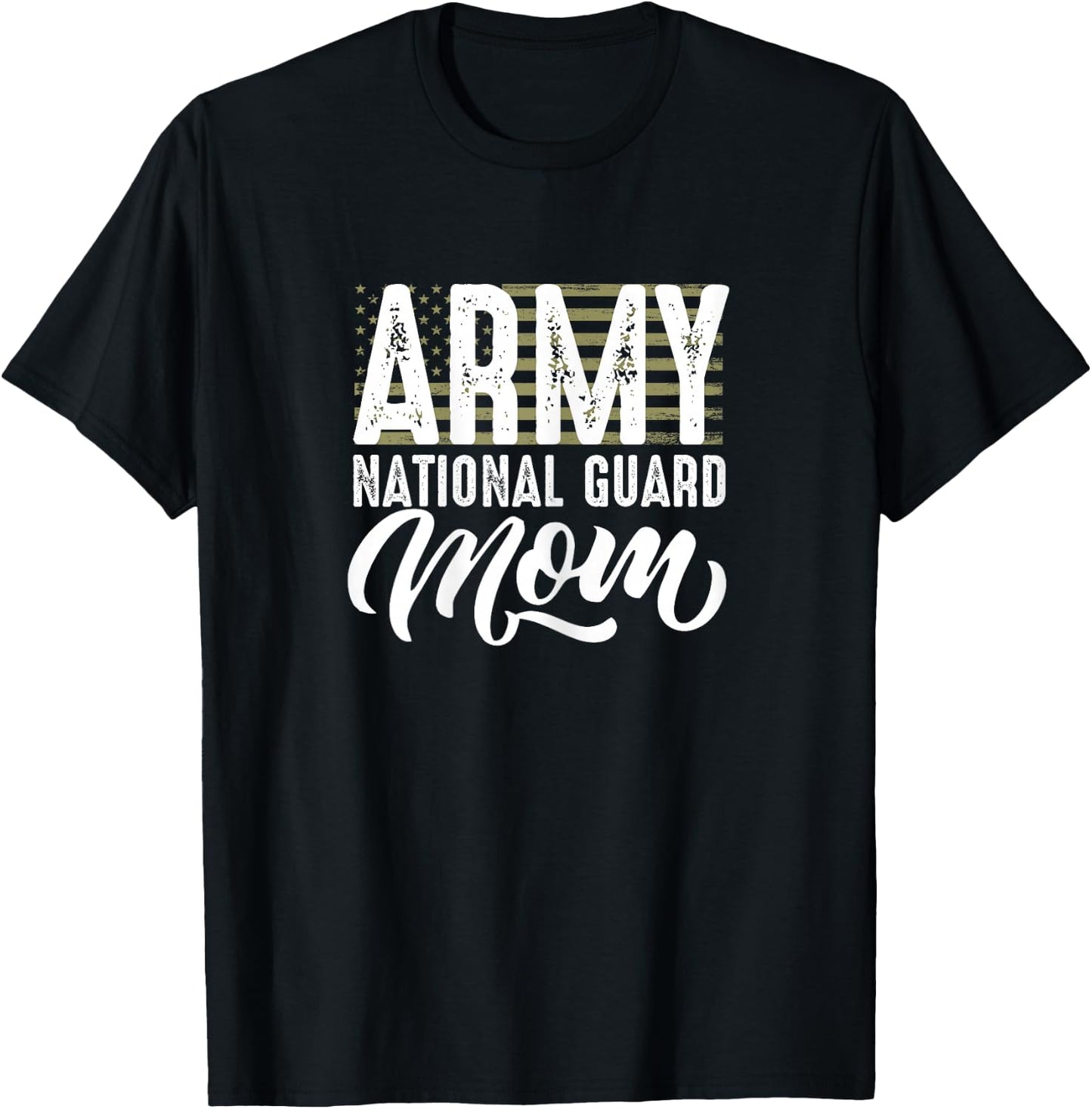 Army National Guard mom of Hero Military T-Shirt - T-Shirt | Black