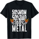 Kids 50% Mom 50% Dad 100% Heavy Metal Music T-Shirt - T-Shirt | Black