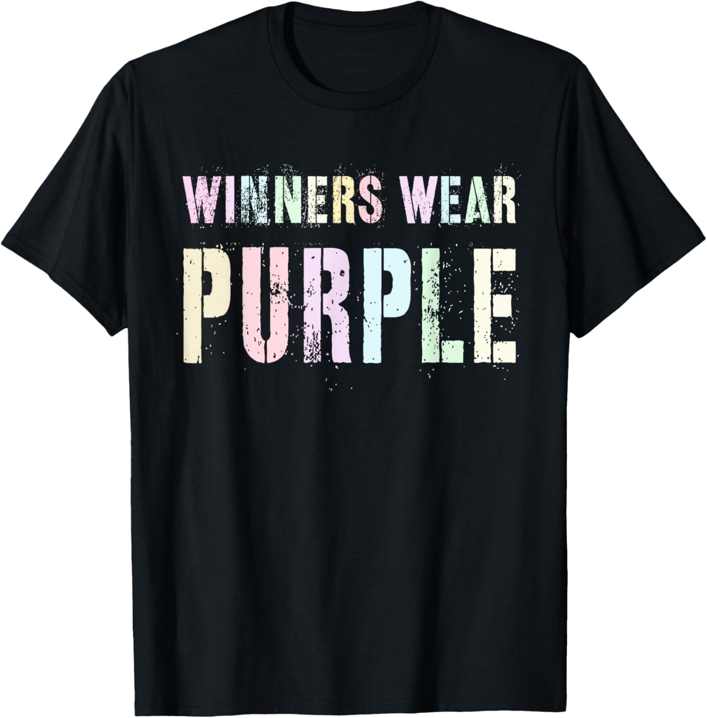 Vintage WINNERS WEAR PURPLE Summer Camp Go Team War Game T-Shirt - T-Shirt | Black