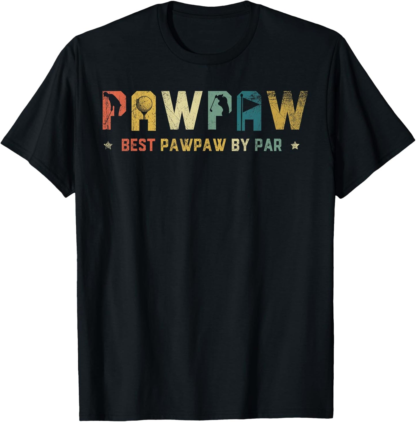 Best Pawpaw By Par Funny Golf Father's Day T-Shirt - T-Shirt | Black