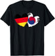 Deutschland Südkorea Herzfahnen Deutsch Koreanisch Doppelflagge T-Shirt - T-Shirt | Black
