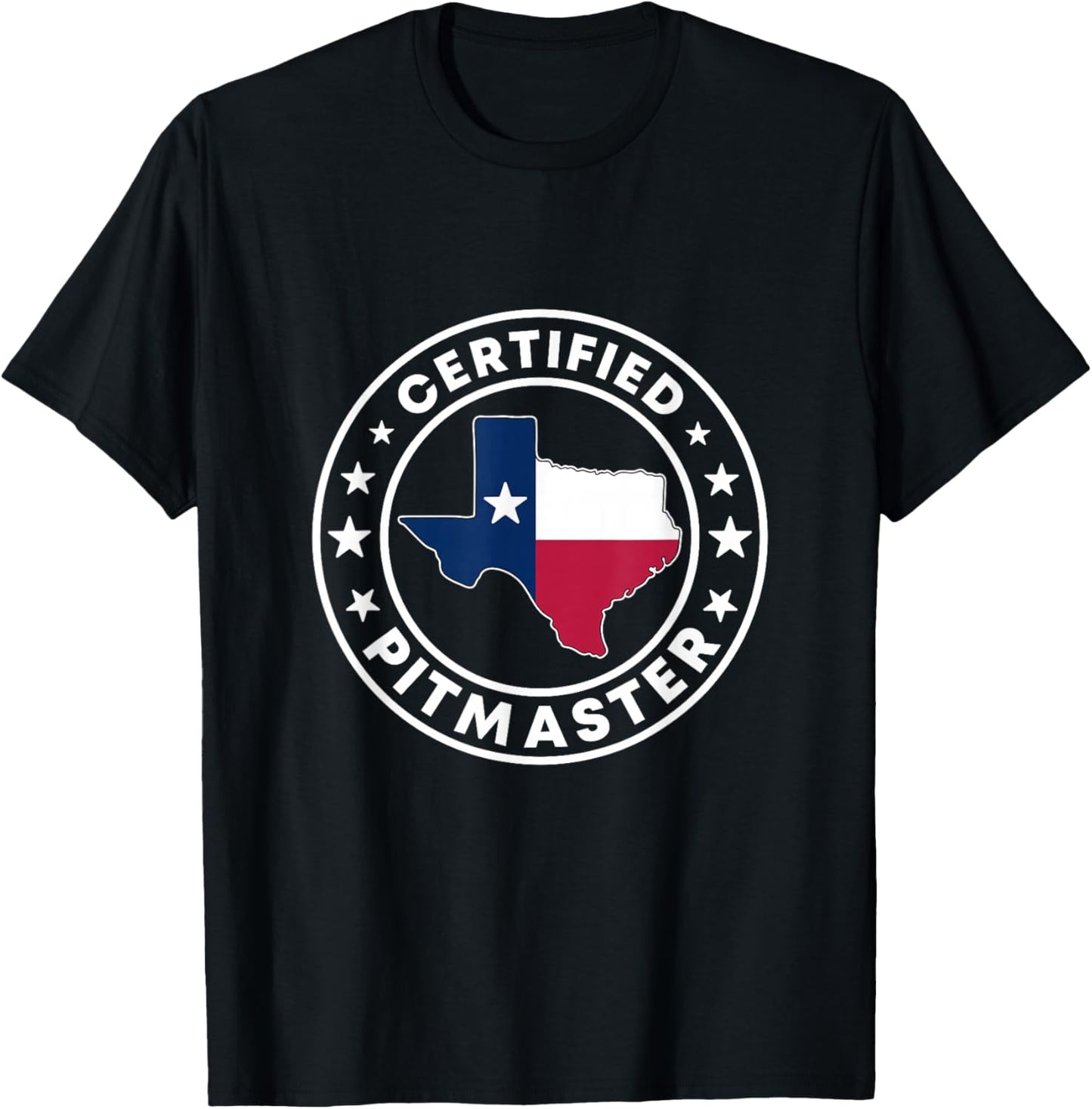 Certified Pitmaster Texan BBQ Grilling Texas Barbecue Grill T-Shirt - T-Shirt | Black