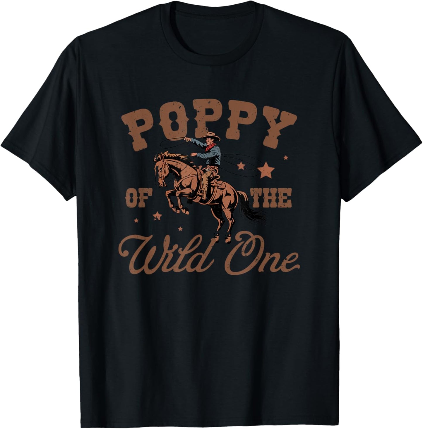 Poppy of The Wild One Cowboy Western Rodeo Party Matching T-Shirt - T-Shirt | Black