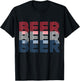 4th of July Beer Drinking Gift Patriotic Men and Women T-Shirt - T-Shirt | Black