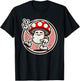 Retro Vintage Psychedelic: Funny Mushroom Peace Sign T-Shirt - T-Shirt | Black