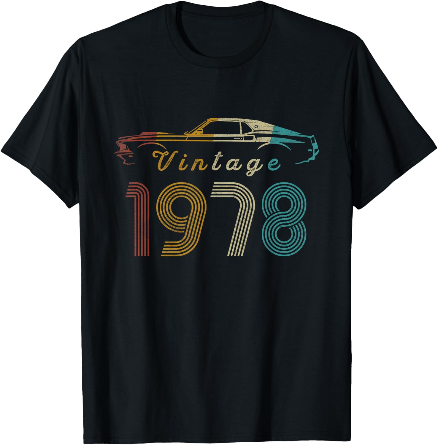 Classic Car 45 Year Old Gifts Vintage 1978 Limited Edition T-Shirt - T-Shirt | Black