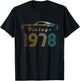 Classic Car 45 Year Old Gifts Vintage 1978 Limited Edition T-Shirt - T-Shirt | Black