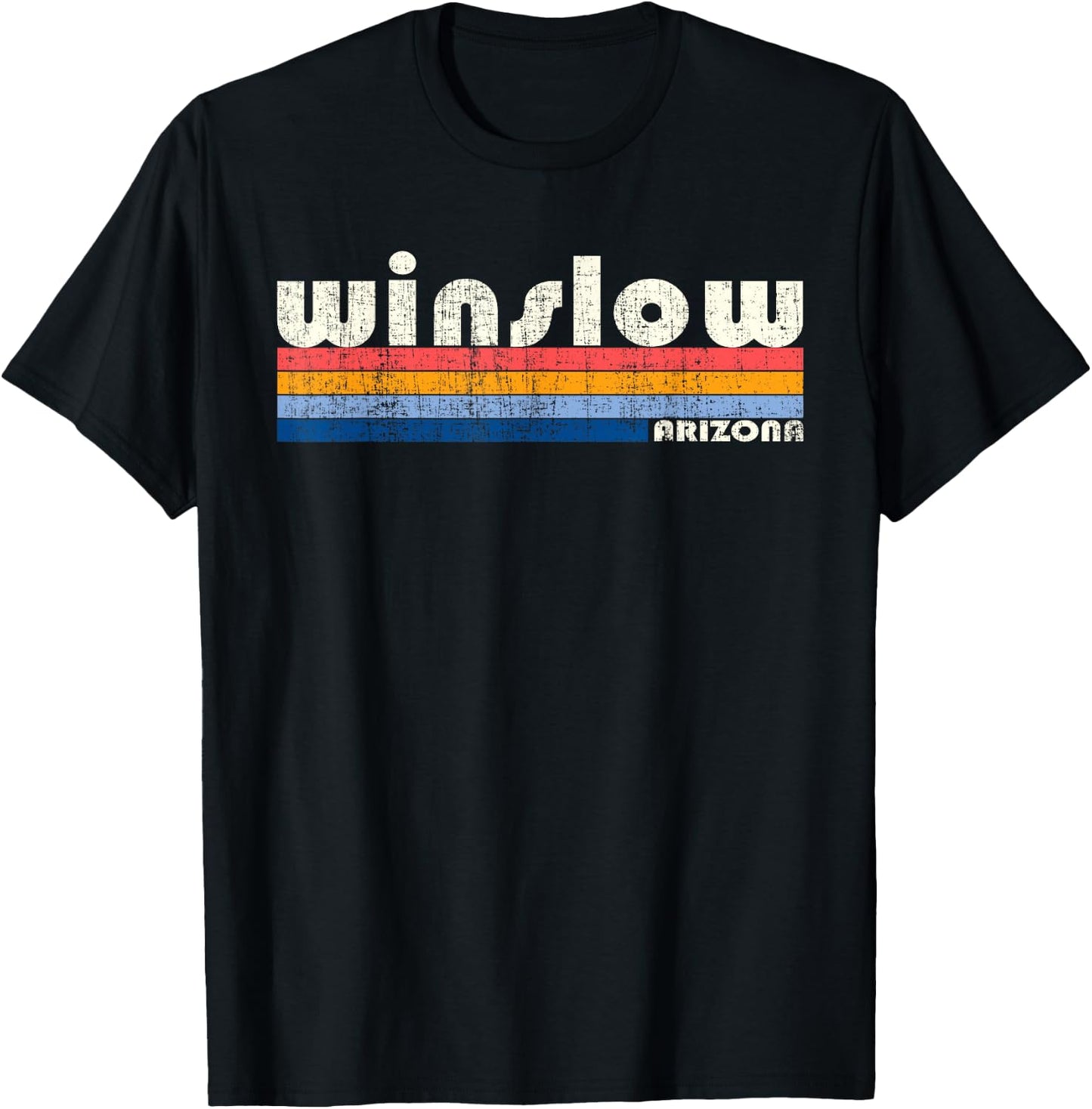 Vintage 70s 80s Style Winslow AZ T-Shirt - T-Shirt | Black